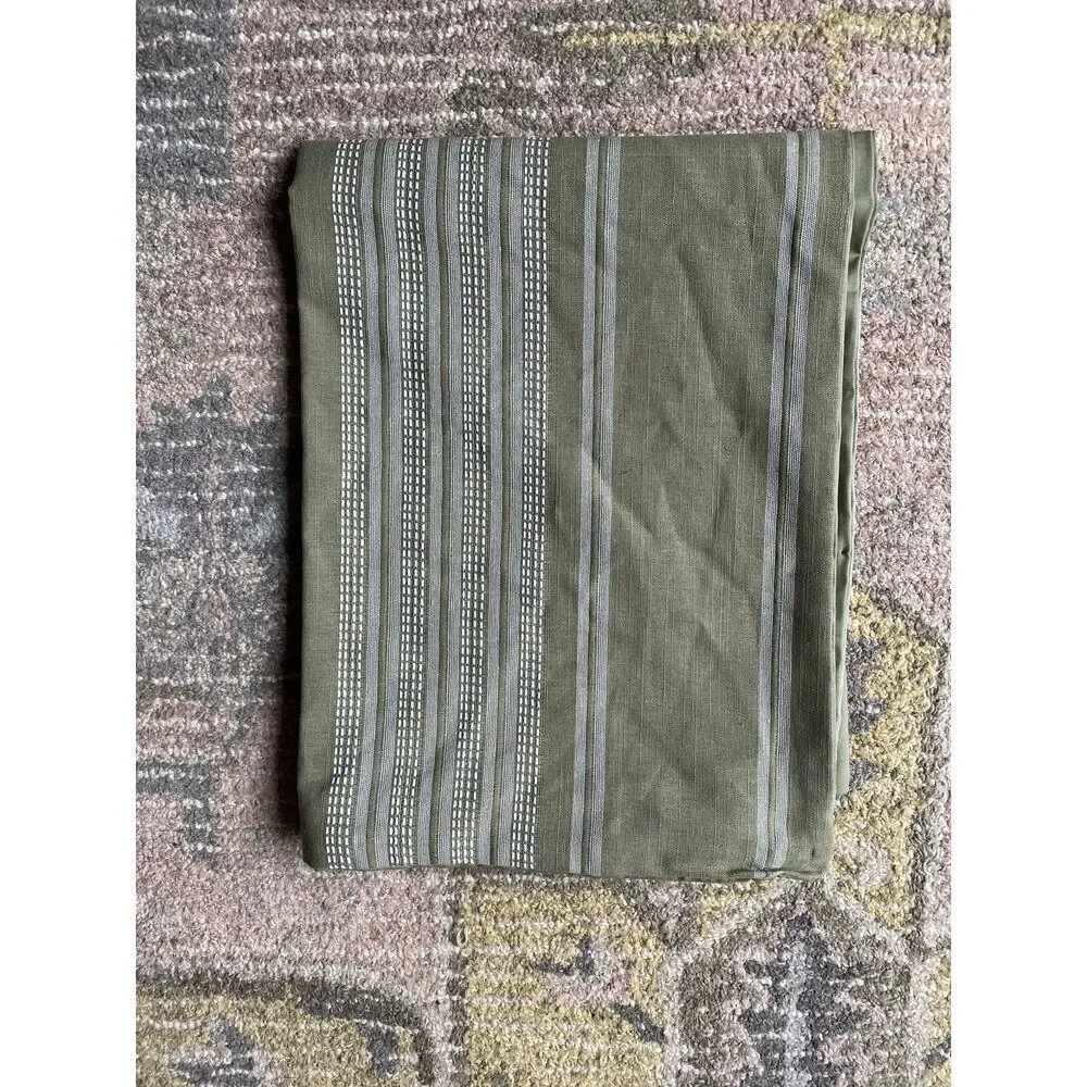 Threshold Green Ticking Stripes Bed Pillow Sham Set